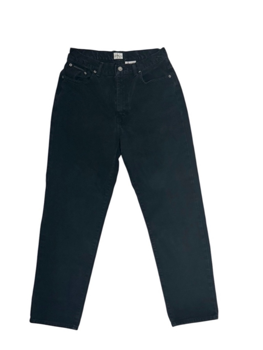 90s Vintage Calvin Klein Jeans High Waisted Leg Black Denim Size 8